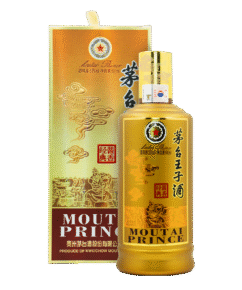 A Moutai Prince Classic box and bottle.