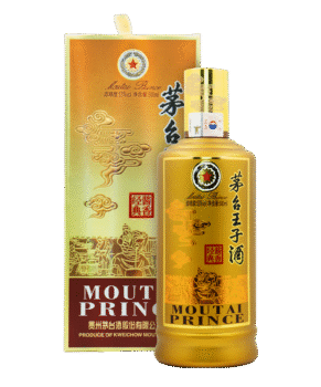 A Moutai Prince Classic box and bottle.