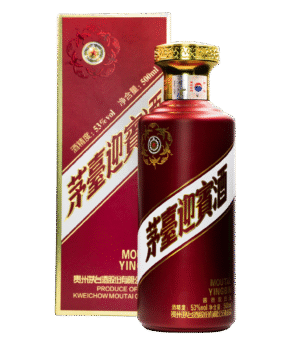 A Moutai Yingbin box and bottle.